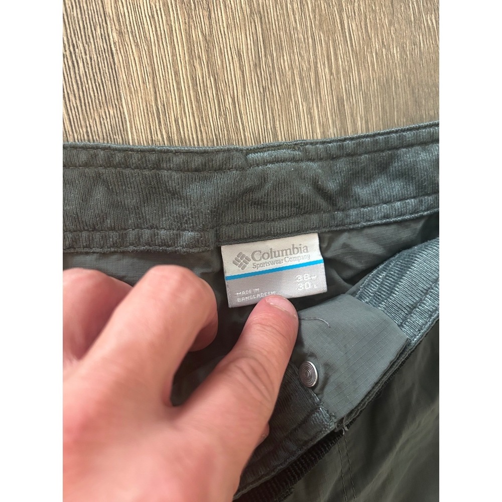 Columbia Silver Ridge Convertible Cargo Pants Mens 38x30 Green Hiking Trail Zip - Picture 7 of 12